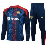 Sueter de Treinamento Barcelona 2024-2025 Azul Y Vermelho