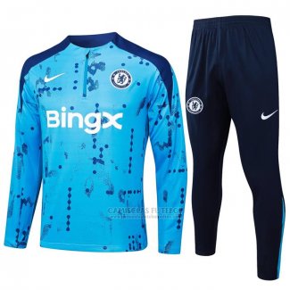 Sueter de Treinamento Chelsea 2024-2025 Azul Claro