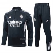 Sueter de Treinamento Real Madrid 2025-2026 Cinza Oscuro