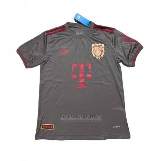 Tailandia Camisola Bayern de Munique 125 Aniversario 2024 Preto Vermelho