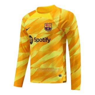 Camisola Barcelona Goleiro Manga Comprida 2023-2024 Amarelo