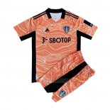 Camisola Leeds United Goleiro Crianca 2021-2022 Laranja