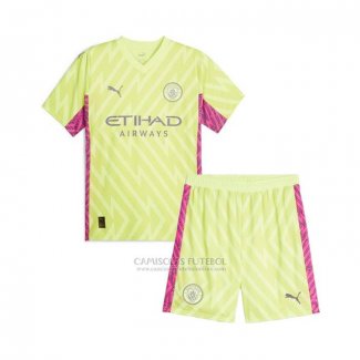 Camisola Manchester City Goleiro Crianca 2023-2024 Verde