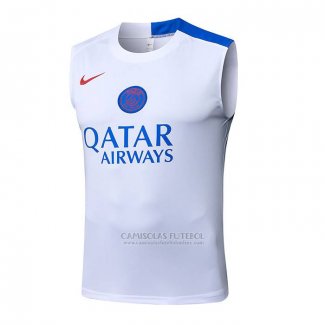 Camisola de Treinamento Paris Saint-Germain Sin Mangas 2025-2026 Branco