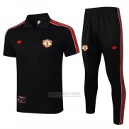 Conjunto Polo del Manchester United 2025-2026 Preto