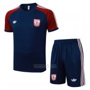Fato de Treino Arsenal Manga Curta 2025-2026 Azul Vermelho - Calcas Curta