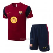 Fato de Treino Barcelona Manga Curta 2026-2027 Vermelho - Calcas Curta