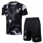 Fato de Treino Corinthians Manga Curta 2025-2026 Preto - Calcas Curta