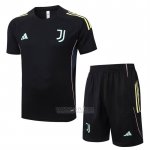 Fato de Treino Juventus Manga Curta 2025-2026 Preto - Calcas Curta