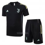 Fato de Treino Juventus Manga Curta 2025-2026 Preto - Calcas Curta