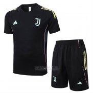 Fato de Treino Juventus Manga Curta 2025-2026 Preto - Calcas Curta