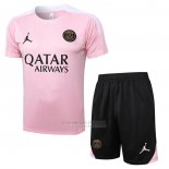 Fato de Treino Paris Saint-Germain Jordan Manga Curta 2024-2025 Rosa - Calcas Curta