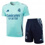 Fato de Treino Real Madrid Manga Curta 2024-2025 Verde - Calcas Curta