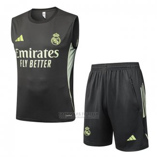 Fato de Treino Real Madrid Sin Mangas 2025-2026 Cinza Verde