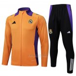 Jaqueta de Treinamento Real Madrid Crianca 2024-2025 Laranja