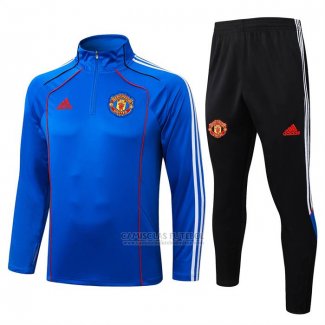 Sueter de Treinamento Manchester United Crianca 2025-2026 Azul