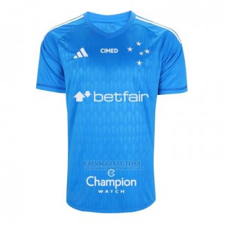 Tailandia Camisola Cruzeiro Goleiro 2023 Azul