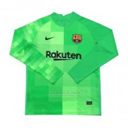Camisola Barcelona Goleiro Manga Comprida 2021-2022 Verde