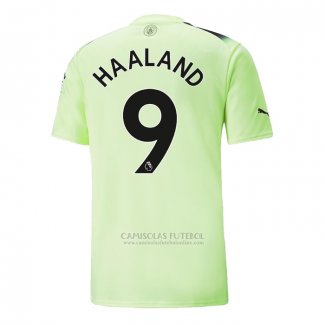 Camisola Manchester City Jogador Haaland 3º 2022-2023