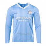 Camisola Manchester City 1º Manga Comprida 2023-2024