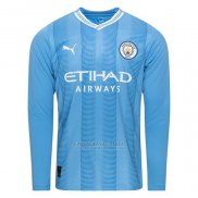 Camisola Manchester City 1º Manga Comprida 2023-2024