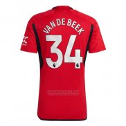 Camisola Manchester United Jogador Van de Beek 1º 2023-2024