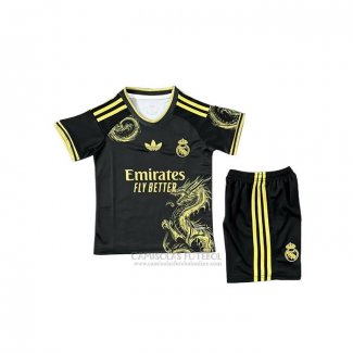 Camisola Real Madrid Dragon Crianca 2025 Preto