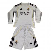 Camisola Real Madrid 1º Manga Comprida Crianca 2025-2026