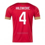 Camisola Serbia Jogador Milenkovic 1º 2022