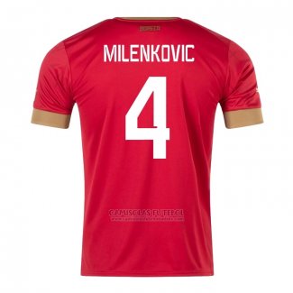 Camisola Serbia Jogador Milenkovic 1º 2022