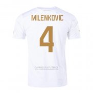 Camisola Serbia Jogador Milenkovic 2º 2022