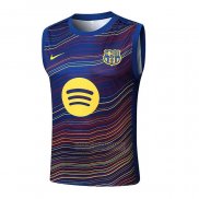 Camisola de Treinamento Barcelona Sin Mangas 2025-2026 Azul Amarelo