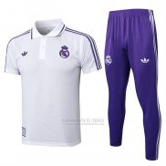 Conjunto Polo del Real Madrid 2025-2026 Branco Purpura