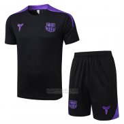 Fato de Treino Barcelona Manga Curta 2025-2026 Preto - Calcas Curta