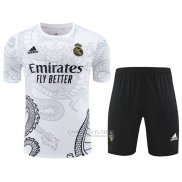 Fato de Treino Real Madrid Dragon Manga Curta 2024-2025 Branco - Calcas Curta