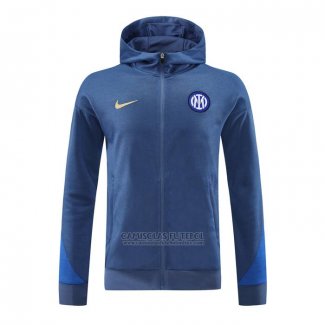 Jaqueta Hoodie Inter de Milao 2024-2025 Azul