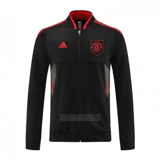 Jaqueta Manchester United 2022-2023 Preto Y Vermelho