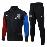 Jaqueta de Treinamento Barcelona Crianca 2024-2025 Preto