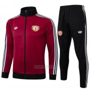 Jaqueta de Treinamento Manchester United 2024-2025 Vermelho Oscuro
