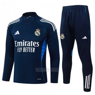 Sueter de Treinamento Real Madrid Crianca 2025-2026 Azul