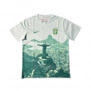 Tailandia Camisola Brasil Jesus 2025-2026 Branco Verde
