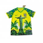 Tailandia Camisola Brasil Jesus 2025-2026 Amarelo Verde