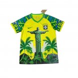 Tailandia Camisola Brasil Jesus 2025-2026 Amarelo Verde