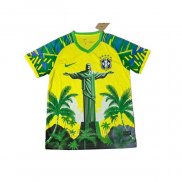 Tailandia Camisola Brasil Jesus 2025-2026 Amarelo Verde