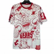 Tailandia Camisola Japao Anime Luffy 2025-2026 Branco Vermelho