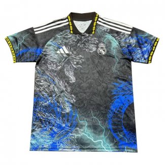 Tailandia Camisola Real Madrid Dragon 2024-2025 Azul Cinza