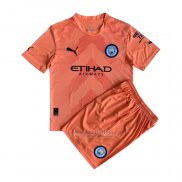 Camisola Manchester City Goleiro Crianca 2022-2023 Laranja