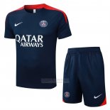 Fato de Treino Paris Saint-Germain Manga Curta 2025-2026 Azul - Calcas Curta