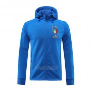 Jaqueta Hoodie Italia 2022-2023 Azul