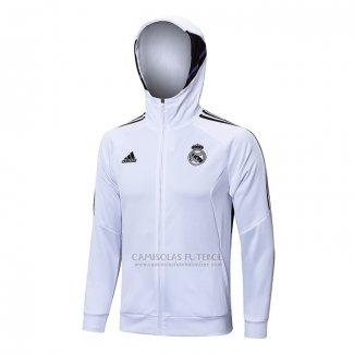 Jaqueta Hoodie Real Madrid 2022-2023 Branco